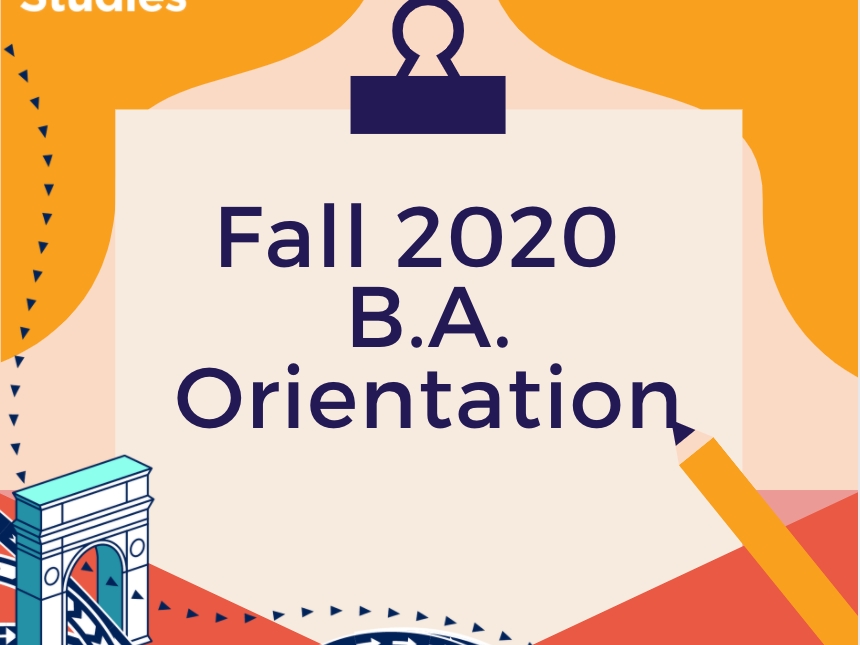 Fall 2020 B.A. Orientation